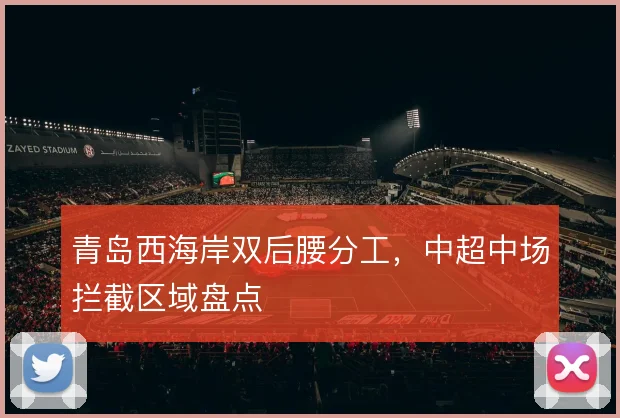 青岛西海岸双后腰分工，中超中场拦截区域盘点
